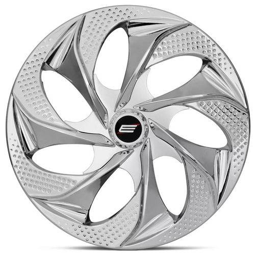 Calota Esportiva Tuning Chrome Aro 14 Universal Prata e Cromado