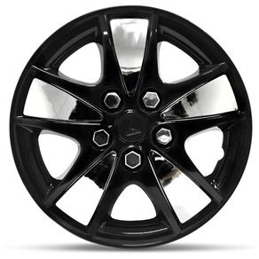 Calota Esportiva Tuning Maseratti Aro 13 Preta e Cromada Universal