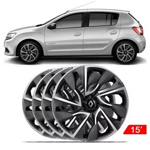 Calota Jogo Aro 15 Esportiva Ds4 Renault Novo Sandero