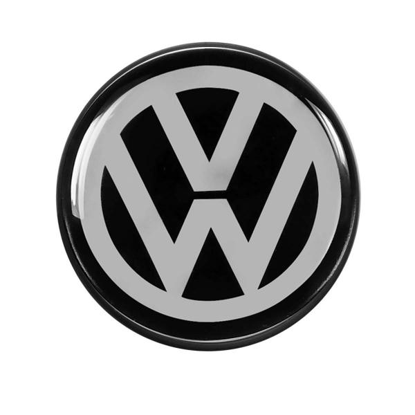 Calota Miolo Roda Rodão Abaulada 51mm Emblema VW - Ferkauto