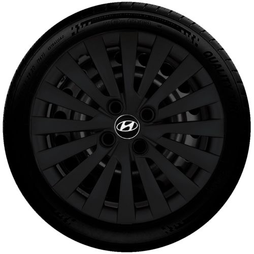 Calota Mod. Original Preto Fosco Aro 14 Hyundai Hb20 Hb20s Santo Andre - ABC - Sp G117pf