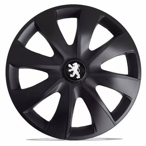 Calota Peugeot 206 207 Aro 14 Esportiva Prime Black Preta Fosca