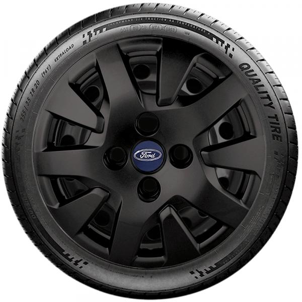 Calota Preto Fosco Aro 14 Ford Fiesta Focus Ká Ecosport G343Pf - Grid Calotas