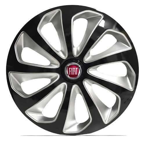 Calota Sport Aro 14 Velox Black Silver Fiat Palio Uno Siena