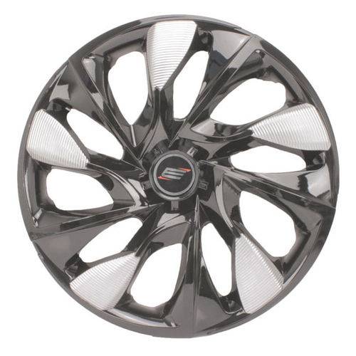 Calota Universal Modelo Ds5 Aro 14´´ Graphite/silver Parafuso