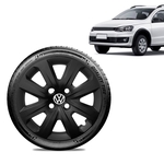 Calota Volkswagen Vw Saveiro 2014 15 16 Aro 14 Preta Fosca