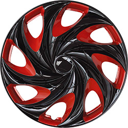 Calotas Aro 14 Twister 4 Peças Preto e Vermelho - Podium