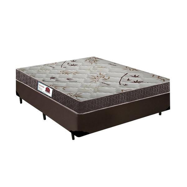 Cama Box Casal Marrom + Colchão Espuma D45 Serra Negra