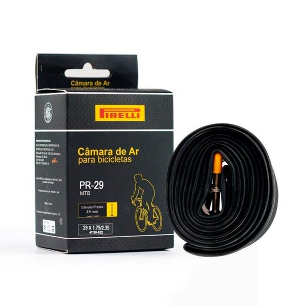 CÂMARA DE AR PIRELLI PR29 - 29 X 1.75/2.35 - VÁLVULA 48MM PRESTA (BICO FINO)