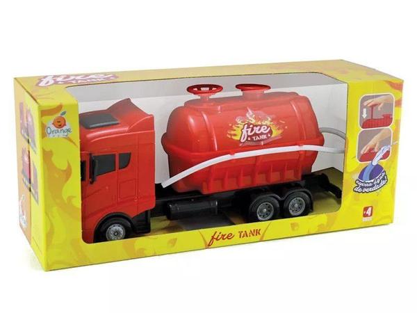 Caminhao Brinquedo - Fire Tank - Orange Toys