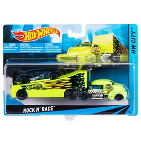 Caminhão Transportador Hot Wheels Mattel Rock'n Race - Amarelo