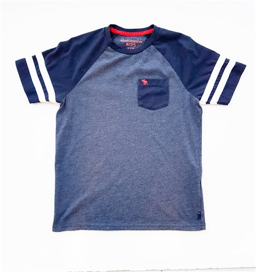 Camiseta Infantil Azul Marinho Abercrombie (11/12)