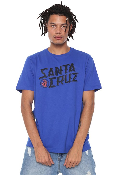 Camiseta Santa Cruz Hand Stamp Azul