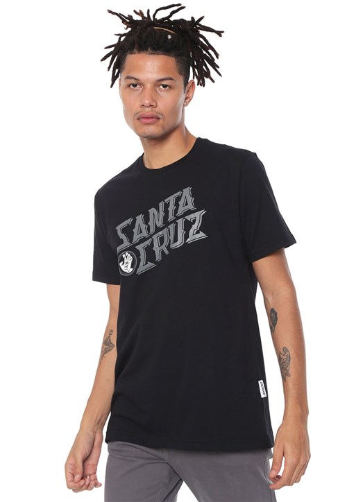 Camiseta Santa Cruz Hand Stamp Preta