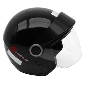 Capacete Moto Shield Solid Ebf Aberto Preto - 56