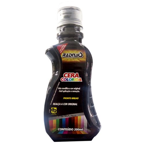 Cera Liquida Colorida Preta 200ml Radnaq