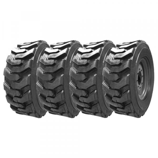 Combo com 4 Pneus 10-16.5 Addo India AIOT-12 10 Lonas Minicarregadeira, Bobcat