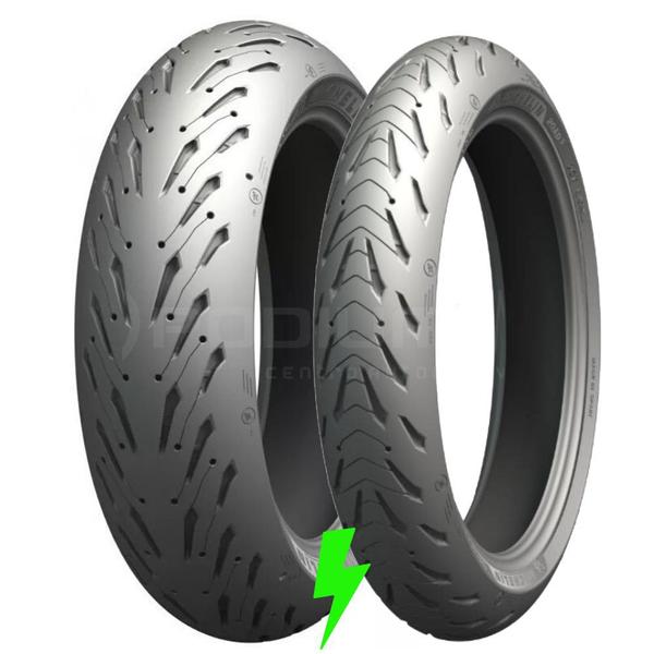 Combo Michelin 120/70-17 + 160/60-17 Pilot Road 5 Lançamento