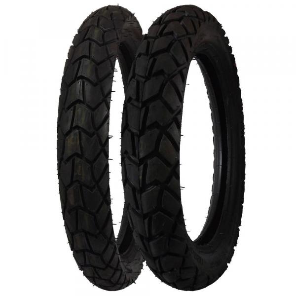 Combo Pneu Dianteiro 300-21 + Traseiro 120/90-17 Maggion Viper MT35 Moto