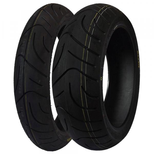 Combo Pneu Dianteiro 120/70R17 + Traseiro 190/55R17 Maxxis M6029 Moto