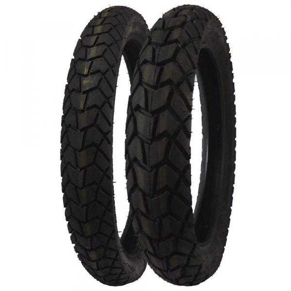 Combo Pneu Dianteiro 90/90-21 + Traseiro 120/80-18 Maggion Viper MT35 Moto