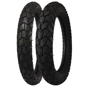 Combo Pneu Dianteiro 90/90-19 + Traseiro 110/90-17 Maggion Viper Moto