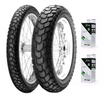 Combo Pneu E Câmaras Bros 110/90-17 + 90/90-19 Pirelli Mt60