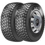 Combo 2 Pneus 295/80R22.5 152/148m M736 Tração Bridgesotone