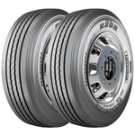 Combo 2 Pneus 295/80r22.5 152/148m R268 Tubeless Liso Bridgestone