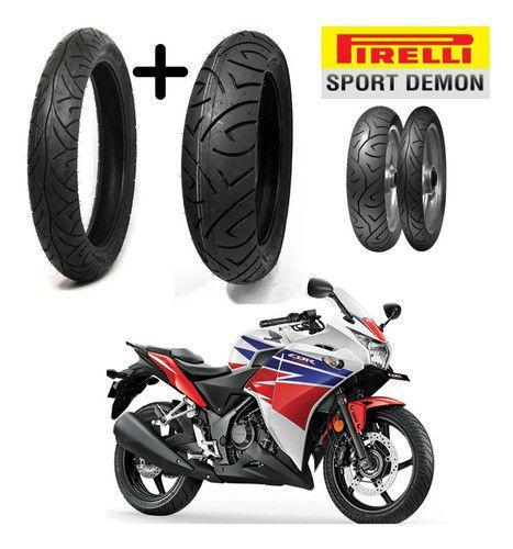 Combo Pneus Cbr 250r Dianteiro + Traseiro Sem Camara Pirelli