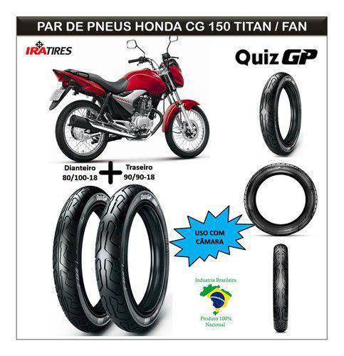 Combo Pneus Honda Cg 150 Titan / Fan Dianteiro +traseiro - Ira