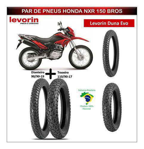 Combo Pneus Honda Nxr 150 Bros 150 Dianteiro+traseiro Duna - Levorin