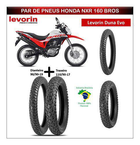 Combo Pneus Honda Nxr 160 Bros 160 Dianteiro+traseiro Duna - Levorin