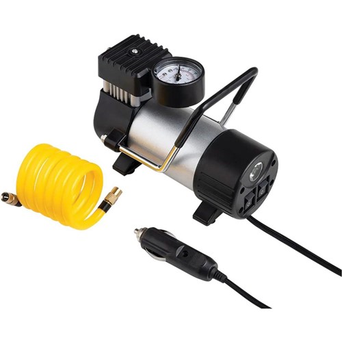 Compressor de Ar Automotivo 12V Vazão 20L/min Pressão de 100Psi C/ 3 B...