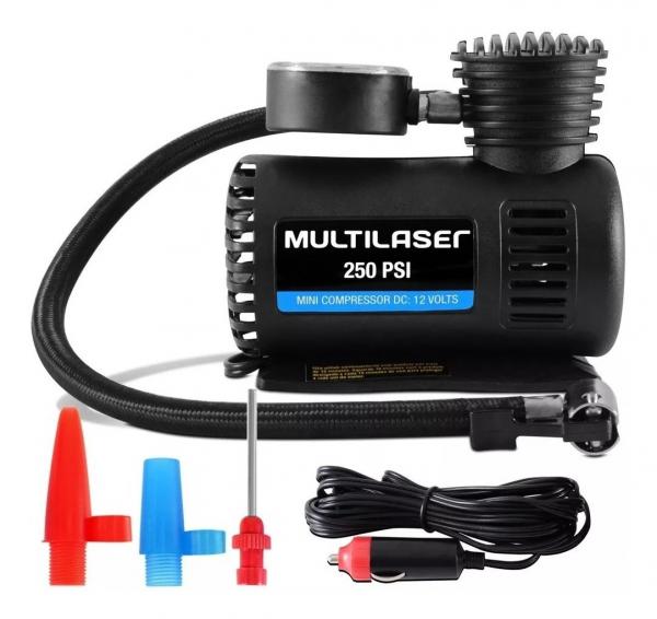 Compressor de Ar Compacto Multilaser 12v 250 Psi - Au601