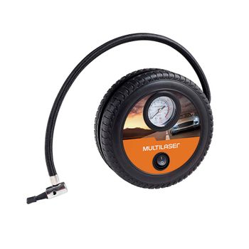 Compressor de Ar Roda 12v Vazão 15l + Min 150psi 3 Bicos Adaptadores Multilaser - AU615 AU615