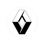 Emblema Calota Resinado 48mm-prata/preto Renault-nk-138398