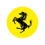 Emblema Calota Resinado 51mm Amarelo Ferrari New Kar Universal