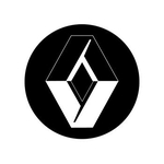 Emblema Calota Resinado 90mm-preto/prata Renault-nk-138405