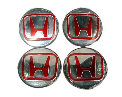 70mm Emblemas Centro Rodas Red Honda Civic Accord Fit Crv - Esa