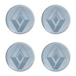 Emblemas De Alumínio Resinado Renault Prata