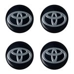 Emblemas De Alumínio Resinado Toyota Preto