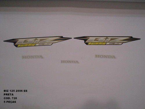 Faixa Biz 125 Es 06 - Moto Cor Preta - Kit 728 - Jotaesse