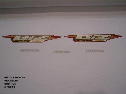 Faixa Biz 125 Es 06 - Moto Cor Vermelha - Kit 725 - Jotaesse