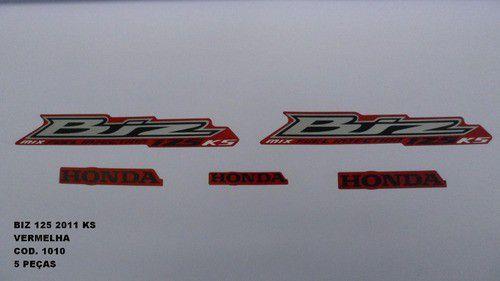 Faixa Biz 125 Ks 11 - Moto Cor Vermelha- Kit 1010 - Jotaesse