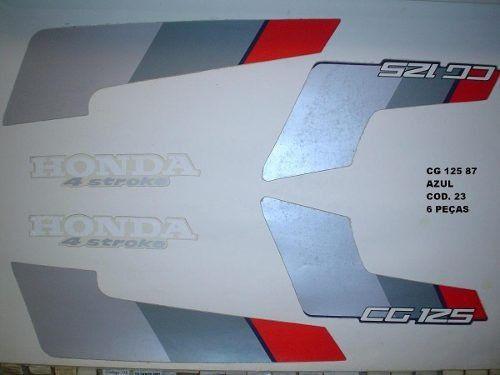 Faixa Cg 125 87 - Moto Cor Azul (23 - Kit Adesivos) - Jotaesse