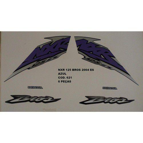 Faixa Nxr 125 Bros Es 04 - Moto Cor Azul -kit 621 - Jotaesse