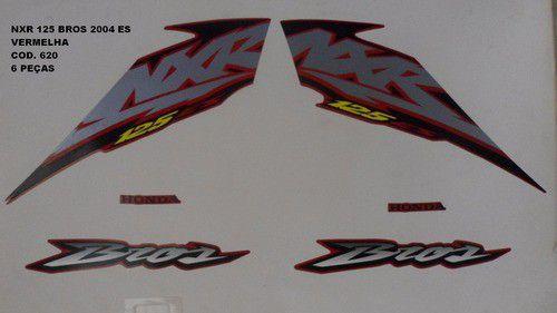 Faixa Nxr 125 Bros Es 04 - Moto Cor Vermelha - Kit 620 - Jotaesse