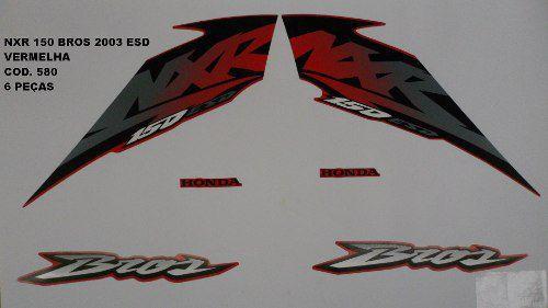 Faixa Nxr 150 Bros 03 - Moto Cor Vermelha - Kit 580 - Jotaesse