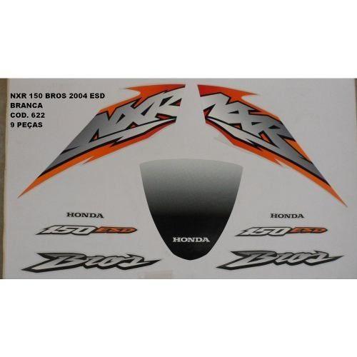 Faixa Nxr 150 Bros 04 - Moto Cor Branca (622 - Kit Adesivos) - Jotaesse